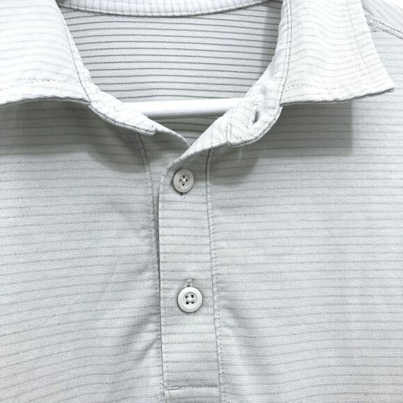 Lululemon Evolution Polo Light Gray Stripe No Size Tag Fits Small - Picture 9 of 15